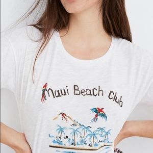 Sold - Madewell Maui Beach Club Graphic Crewneck Tee NWT